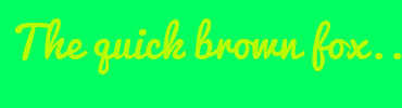 Image with Font Color B7FC00 and Background Color 00FF5F